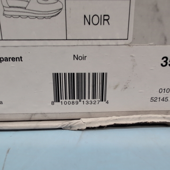 Jessica Rich Women's Stylish Transparent Noir Sneaker Size 35 Black & White - Picture 13 of 14